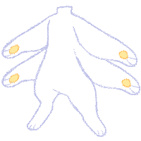 This is our 2nd mascot, Sock! Sock is Charm's younger brother!