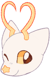 This is our 2nd mascot, Sock! Sock is Charm's younger brother!